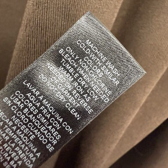 Chicos Travelers 3 Cardigan Brown Zipper Accent 3/4 Sleeve Open Cascading Front - Picture 5 of 6